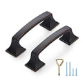 Ravinte Oil Rubbed Bronze Cabinet Handles Cabinet Pulls, 3 Inch, 10 Pack - color: Oli Rubber Bronze, size: 3 Inch Hole Center