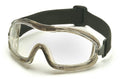Low Profile Chemical Splash Goggles, Gray Anti-Fog Lens - color: Clear Anti-fog Lens