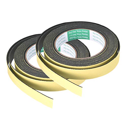 uxcell Sealing Foam Tape 20mm Wide 1mm Thick 5m/16.4ft Long, Self Adhesive Weather Strip for Window Door Insulation, Pack of 2 - size: 20mmx1mmx5m