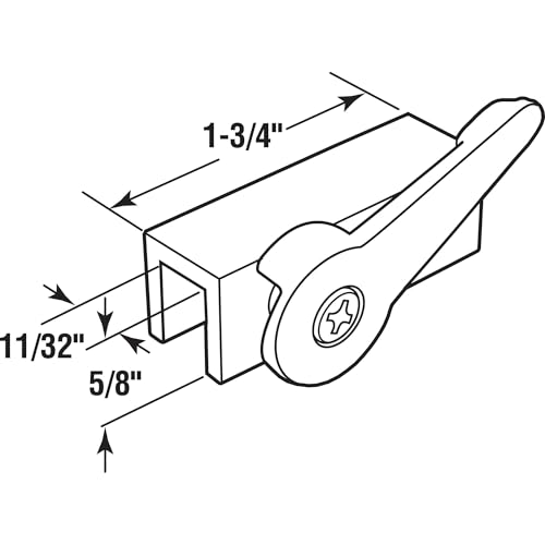 Prime-Line U 9825 Extruded Aluminum, White, Cam Action Lock (Single Pack), 3-16 in.