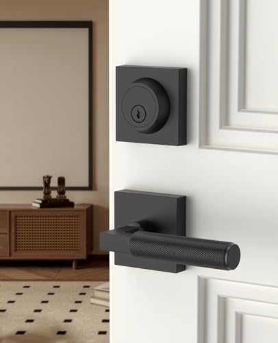 Asidrama 1 Pack Matte Black Passage with Deadbolts - color: Matte Black, size: 1 Pack, style: Passage with Deadbolt
