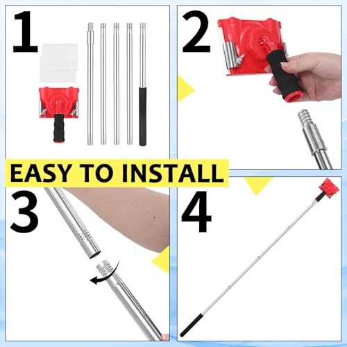 Paint Edger+ 2 Replace Pads -78" Adjustable Pole Ceiling & Corner Painting