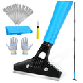 8-72" Adjustable Floor Scraper, 4" Wide Razor Blde Scraper with 10 Blades