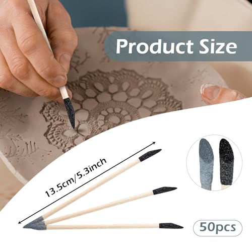Sanding Sticks 50 Pcs, Double-Ended Sanding Tools for Wood & Plastic Models, 120/280 Grit, 5.4 x 0.2 Inch - Fine Detailing in Tight Spaces with Matchstick Design