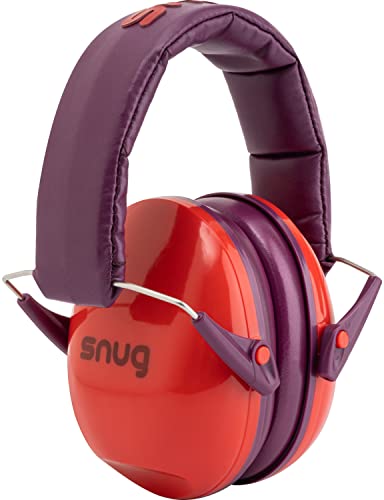 Snug Kids Earmuffs – Noise Reduction for Toddlers & Children – Adjustable, Lightweight, Foldable, Soft & Comfortable - color: Red New