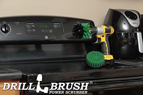 Cast Iron Skillet Scrubber - Oven Rack Shiner - Sink Scrubbing Brush Kit - color: Green