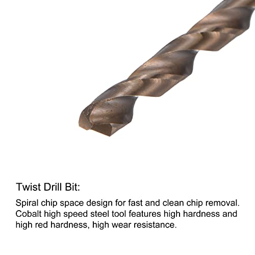 uxcell M6 x 1 Spiral Point Thread Tap and 5.0mm Drill Bit Set, Metric Titanium Plated Cobalt High Speed Steel Machine Screw Thread Tap Threading Tool - size: M6 x 1 + 5.0mm
