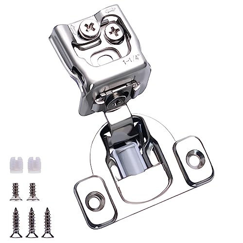 10 Pack 5 Pair 1-1/4 inch Overlay Soft Close Cabinet Hinges with Built-in Damper, 3 Way Adjustability - color: 10PACK, size: 1-1/4 in. Overlay