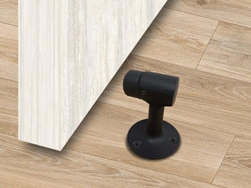 QCAA Solid Brass Door Stop, 3", Matte Black, 1 Pack - color: Matte Black, size: 1 Pack