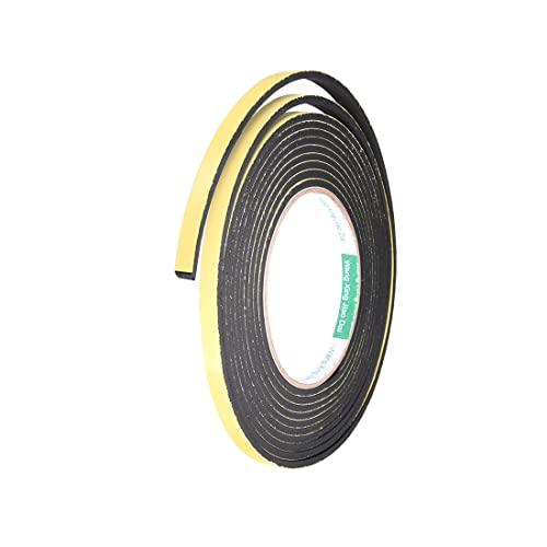 uxcell Sealing Foam Tape 8mm Wide 3mm Thick 4m/13ft Long, Self Adhesive Weather Strip for Window Door Insulation, Pack of 2 - size: 8mmx3mmx4m