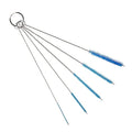 10" Extra Long Tube Brush Set - Small 5 Pack - Blue - color: Blue, size: Small 5 Pack (2mm 3mm 4mm 5mm 6mm)