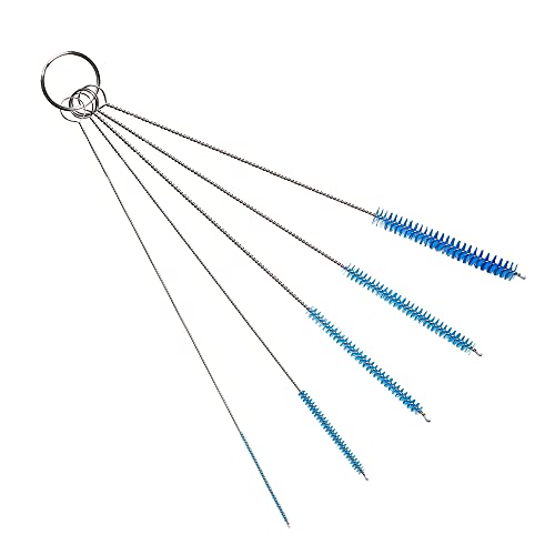 10" Extra Long Tube Brush Set - Small 5 Pack - Blue - color: Blue, size: Small 5 Pack (2mm 3mm 4mm 5mm 6mm)