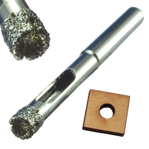 1/4" Diamond Drill Bit For Porcelain & Ceramic Tiles - Glass Drill With Guide, 6mm Bit - size: 6mm 1/4" Core Bit