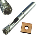 1/4" Diamond Drill Bit For Porcelain & Ceramic Tiles - Glass Drill With Guide, 6mm Bit - size: 6mm 1/4" Core Bit