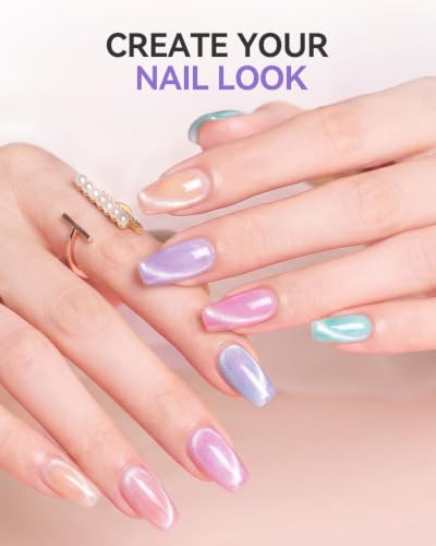 Makartt Cat Eye Gel Nail Polish Set 15ML : 6 Shimmer Magnetic Colors - color: Infinity Stones