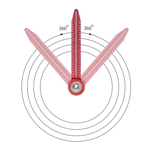 Circle Maker Compass, Woodworking Compass Precision Alloy Scribe Tool, 360° Round Marking Gauge for Carpenter Student Architect