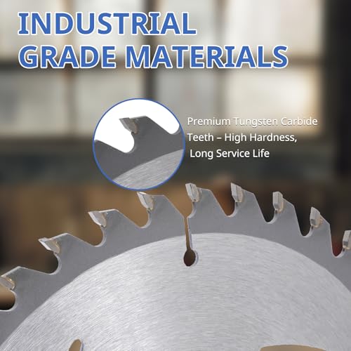 7-1/4 Inch Circular Saw Blade with Expansion Slots, Low Noise Design, Stress Relief Cut Blade for Smooth & Stable Wood Cutting