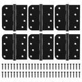 KOLET Ball Bearing Door Hinges, 4 x 4 Inches, Matte Black, 6 Pack - color: Matte Black, size: 6 Pack