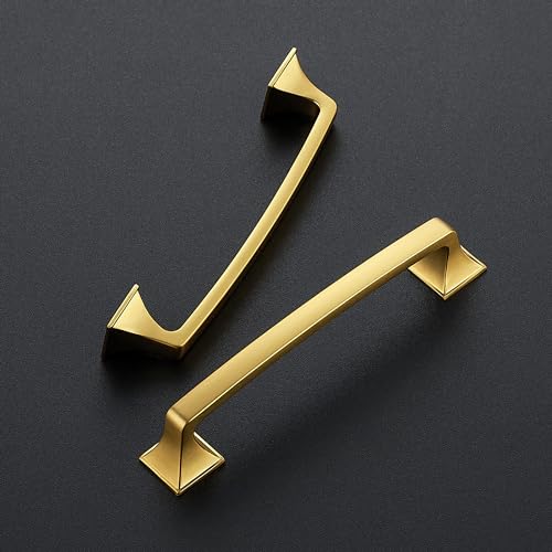 30 Pack Kitchen Cabinet Handles 5 Inch Hole Center Gold Cabinet Pulls - color: Gold, size: 5 Inch Hole Centers