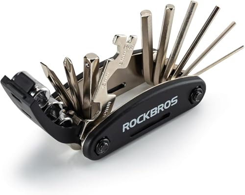 ROCKBROS Bike Multitool Lightweight 16-in-1 MTB Bicycle Multitool Compact - style: 16 in 1 Tools-1 Pack