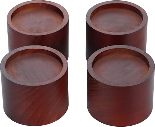 Lufia Solid Pine Wood Bed Risers 3 Inch Lift, Durable Furniture Risers for Beds, Sofas, Desks - Stylish Design, Easy Install, 2,000 Lbs Capacity (3 Inch) - size: 3 Inch