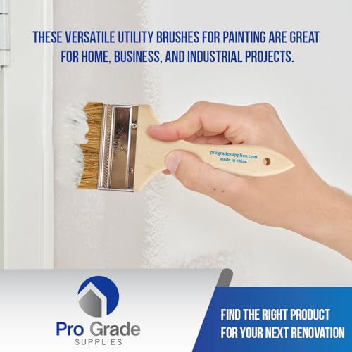 Pro Grade 4" Chip Brushes, Disposable Paint Brushes, for Sealers, 24 Pack