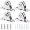 Small Pulley Block 1" Mini Duplex Pulley Roller Frictionless Silent Wheel Heavy Duty Fixed Pulley Loading 176 lb for Rope Cable Cord Guide & Wall Ceiling Mount DIY Project - 4 Pack - size: 4 Pack