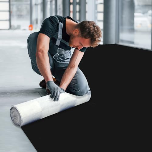 40"x100ft Black Floor Protection Film Anti Slip Paint Proof Reusable Cover - color: Black, size: 40"x100ft(1x31m)