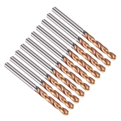 PATIKIL 2.6mm Drill Bit Carbide for Stainless Steel Hard Metal 130° 10 Pack - size: 2.6mm