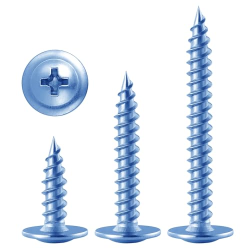 Wensilon（500 pcs）#4×3/4" Phillips Truss Head Wood Screws Galvanizing Quick Metal Self Tapping. - color: Silver, size: #4×3/4"