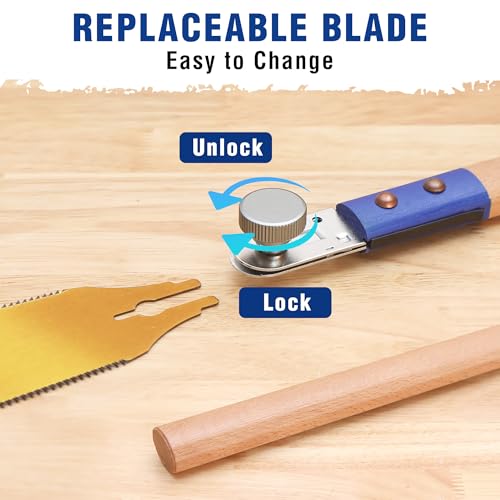 WORKPRO 10'' Japanese Pull Saw, Double-Edged Hand Saw with 7-10&18 TPI - size: 10'' - Wide Head