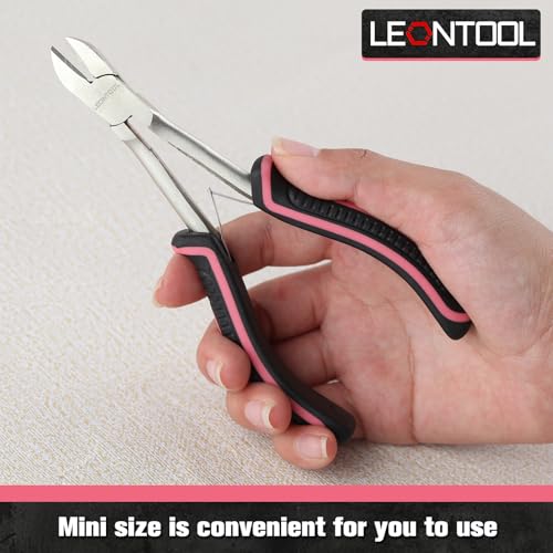 6-Inch Long Reach Diagonal Cutters Mini Long Diagonal Cutting Pliers Side Cutters Pliers Small Wire Cutters for Jewelry Making, Long Reach Pliers Working In Tight Spaces, Pink Tool for Women - style: Diagonal Cutting Pliers
