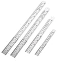 Stainless Steel Metal Ruler,6, 8, 12, 14 Machinist Ruler, with Inch and Metric Graduations,Pack of 4 (6, 8, 12, 14 inch)