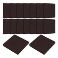 16PCS 1.5 x 1.5 Inch Square Felt Pads, Soft Adhesive Non-Slip Backed Felt, Cuttable Floor Protectors for Furniture Legs, Brown Anti Scratch Furniture Pads - size: 1.5 x 1.5 Inch