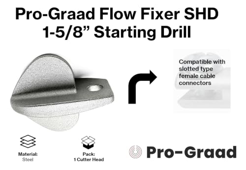 FlowFixer SHD Spear Head Drain Cutter 1-5/8" Starting Drill for 3"-4" Pipes - style: 1-5/8" Starting Drill