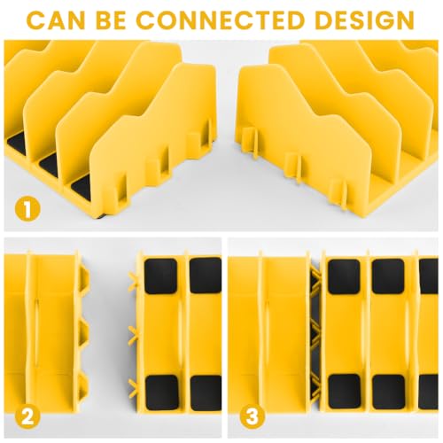 Pliers Organizer 2‑Pack, Expandable 20‑Slot Tool Rack - color: yellow