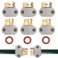 Hose repair kit,（3 Sets）garden hose repair Fittings Aluminum Female and Male With Zinc Clamp Water Hose End Repair Connector Fit 3/4 Inch And 5/8 Inch Garden Hose，garden hose repair kit - size: 3/4 inches