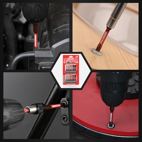21-Piece 2.5" Hex Head Allen Wrench Drill Bit Set, 1/4" Hex Screwdriver Bits Set with Durable Magnetic Impact Bit Holder, SAE & Metric Allen Key, S2 Steel, Mechanic Home Repair - color: 21 Pcs 2.5" Hex
