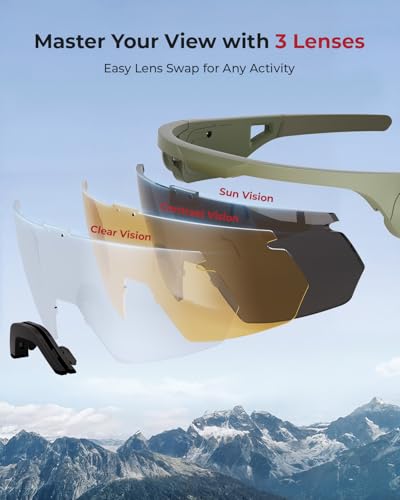 ONNAIS Safety Glasses ANSI Z87.1+ with Earplugs NRR 32dB - color: Military Green