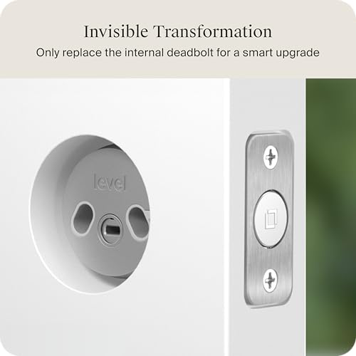 Level Bolt Smart Deadbolt - Make Your Lock Smart Without Changing Keys or Hardware - Matter-Over-Thread - Keyless & Remote Access via Apple, Alexa, Google Home, SmartThings