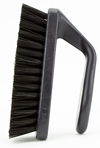 SPARTA Scrub Brush with Iron Shaped Handle and Stiff Bristles, Heavy Duty Scrubber Brush for Kitchen, Bathroom, Shower, Tile, Sink, Carpet and Bakepans, Polypropylene, 6 Inches, Black, (Pack of 6) - color: Black, size: 6 Inches (Pack of 6)