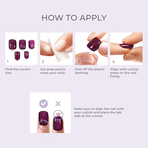 Kiss colorFX by Impress Press On Nails, Walk Out, 30 No Glue Peel and Stick Nails Kit with IMPROVED Adhesive, Pink Short Oval Pearlescent Effect, Includes Prep Pad, Manicure Stick & Mini File