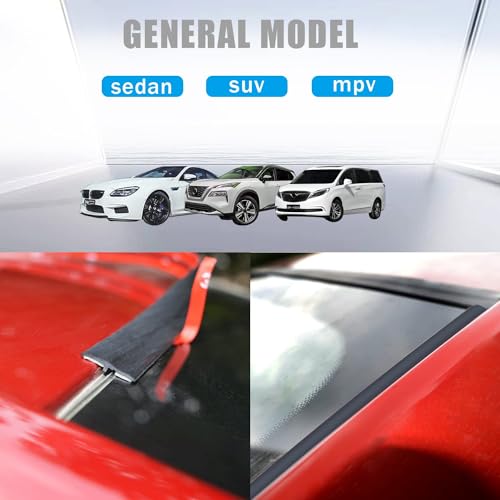 1PC Weather Stripping Door Seal Strip,Rubber Car Door Seal Weather Stripping, T-Shape Windshield,Black(16FT,0.55INCH) - color: Black-16FT/0.55INCH