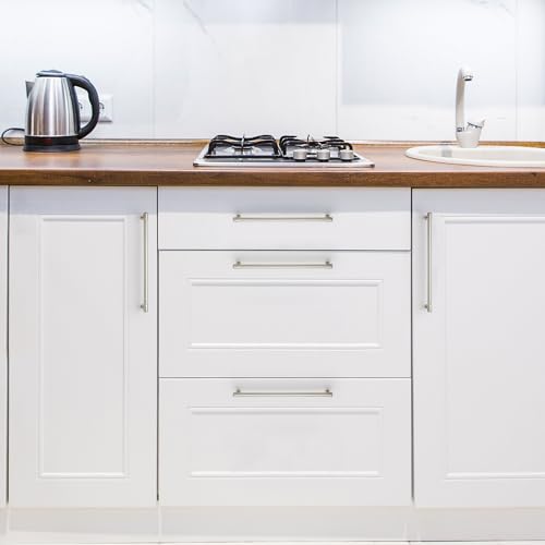 Ravinte Brushed Nickel Kitchen Pulls Cabinet Handles 10 Inch 5 Pack - color: Brushed Nickel, size: 10 Inches Hole Center