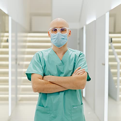 Safety Glasses for Men Women Nurses Anti Fog Stylish Fashion Comfortable Goggles with Side Shields Eye Protection for Adult - color: Clear