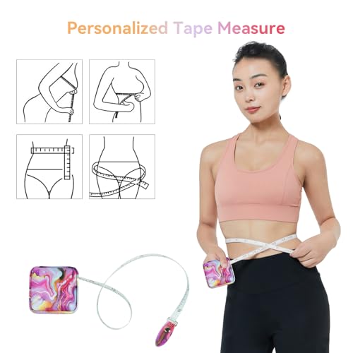 Mini Tape Measure Retractable Soft Tape Measure for Sewing, Cloth, Fabric & Measuring Tape for Body Measurements - Pink - color: Pink