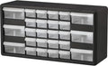 Akro-Mils 26-Drawer Plastic Storage Cabinet, 20"W x 6"D x 10"H, Black - color: Black, size: 26 Drawer, style: 1 Pack