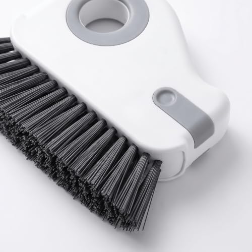 2 PCS Window Track Cleaner, 2 in 1 Groove Cleaning Brush with Hidden Scraper, Hard Bristle Crevice Cleaning Tool, Sliding Door Track Cleaner for Window Sill, Narrow Gaps, Kitchen, Bathroom
