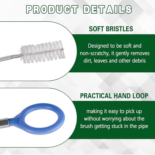 Auto Sunroof Drain Cleaning Tool, Car Wash Brush, 78 Inch Long Flexible Drain Brush Pipe Cleaners for Car, Auto Sunroof Pipe Cleaning Slim Drain Dredging Tool for Drains Sewers Windshields (2M) - color: 2m