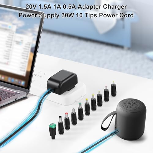 20V 1.5A 1A 0.5A AC Adapter Power Supply 30W 1.3A 900mA 500mA